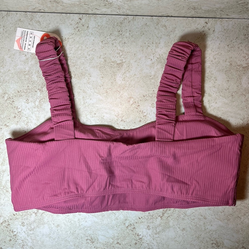 New! Summer Mae Maternity Bikini Top Size 6/8 Mauve Rose‎ Removable Tie Swim NWT - Picture 4 of 7